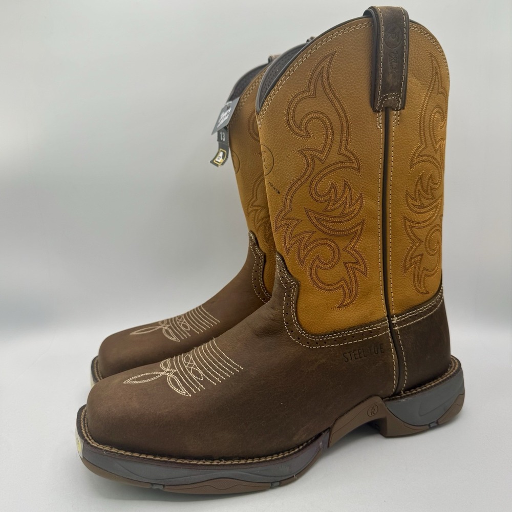 Tony Lama Dusty Junction Work Boots Men's 13 D Brown Leather Steel Toe